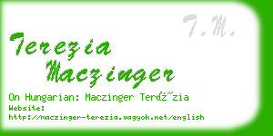 terezia maczinger business card